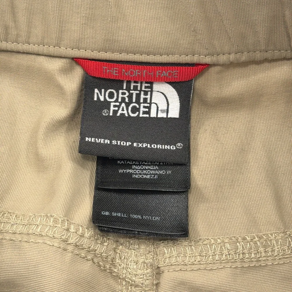 The North Face Convertible Pants Cargo Zip Off Khaki Tan Mens XL Short